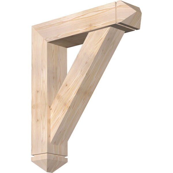 Ekena Millwork Traditional Arts and Crafts Smooth Bracket w/ Offset Brace, Douglas Fir, 7 1/2"W x 32"D x 38"H BKT0806X32X38TRA03SDF - main